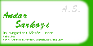 andor sarkozi business card